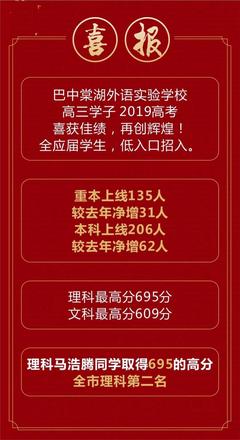 巴中棠湖外语实验学校高考复读生人数
